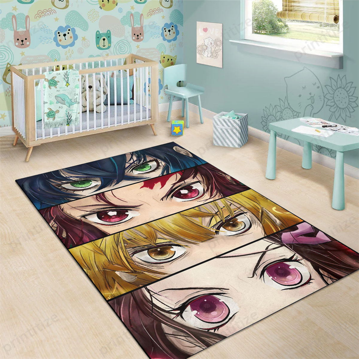 Buy Demon Slayer 4 Main Characters Rug Online | Free Shipping | Printitize