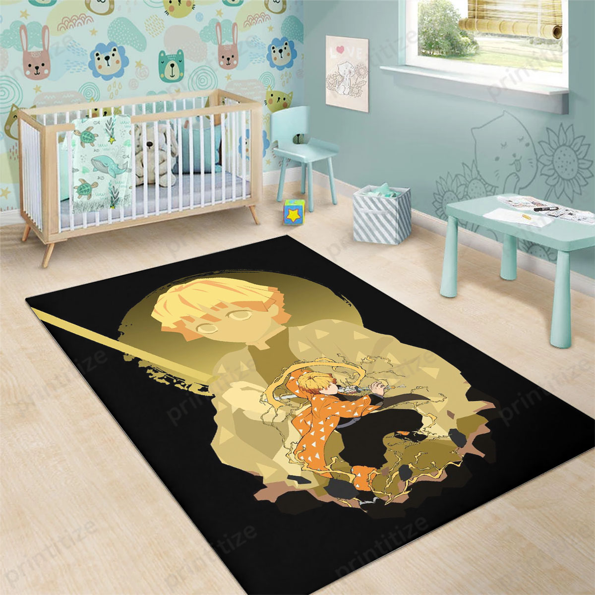 Zenitzu Rug Buy Zenitsu Agatsuma Demon Slayer Character Rug Online | Free Shipping ...