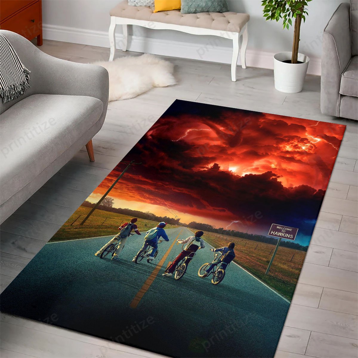 Stranger Things Rug Ideas Buy Movies Tv Shows Stranger Things Premium Rug Online | Free Shipping ...