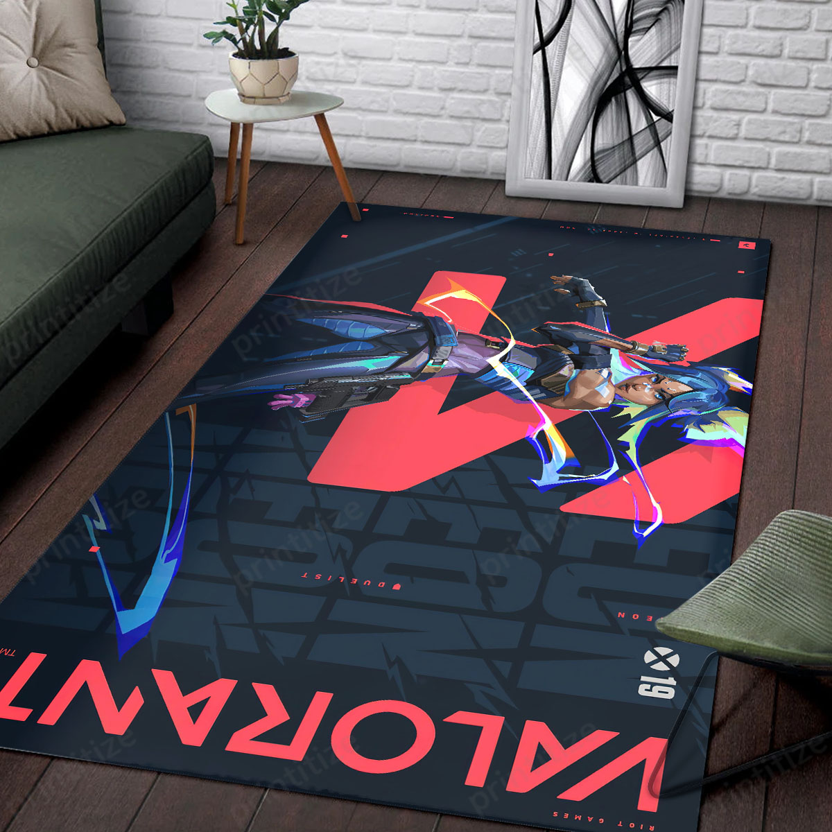 Buy Valorant Neon Rug Online | Free Shipping | Printitize