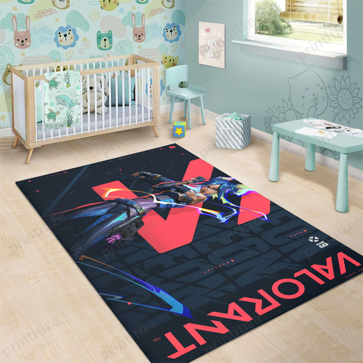 Buy Valorant Neon Rug Online | Free Shipping | Printitize