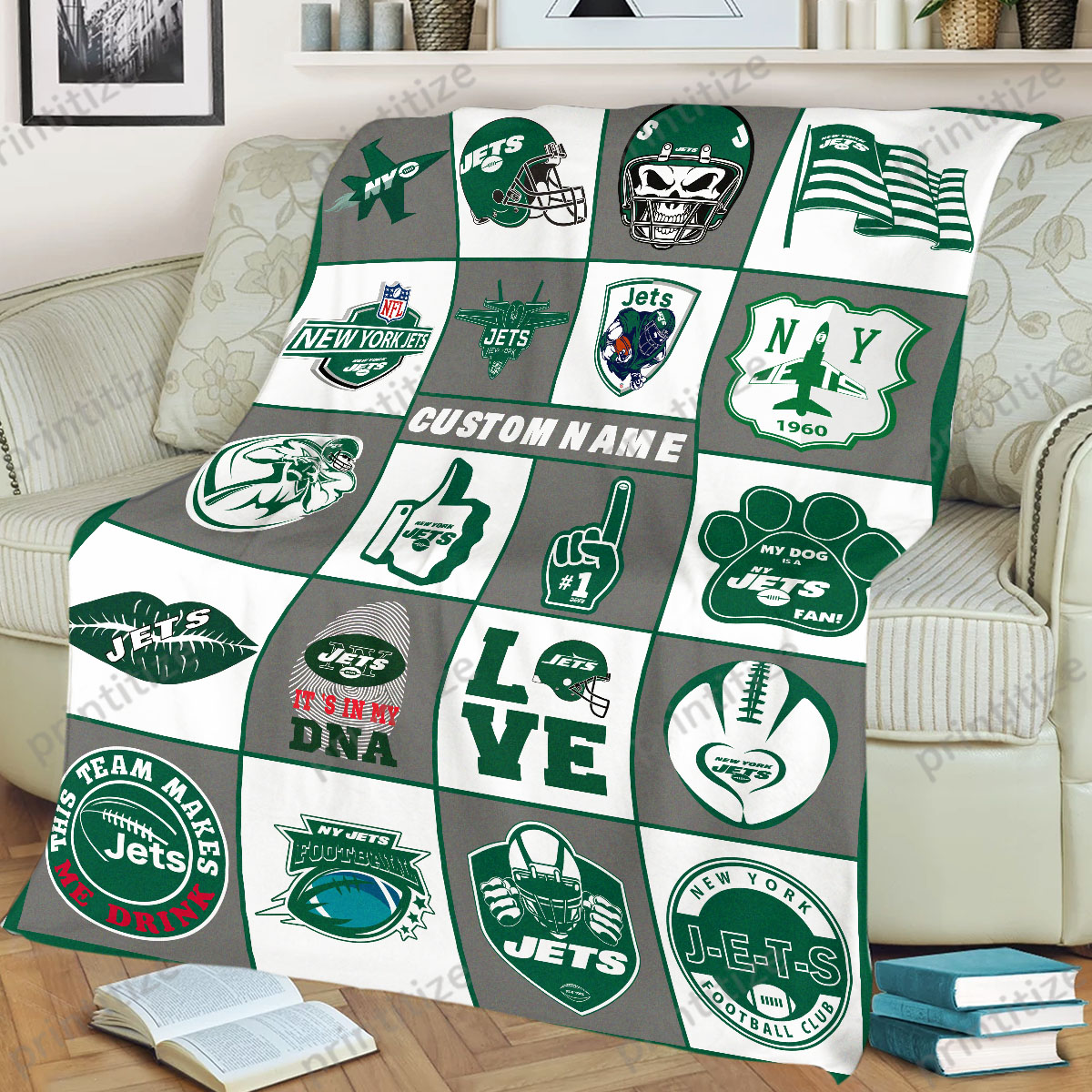 Cute Blanket New York Jets Jersey NFL Blanket - Personalized Blankets with  Names - Custom NFL Jersey - Gifts From The Heart At Prices You'll Love