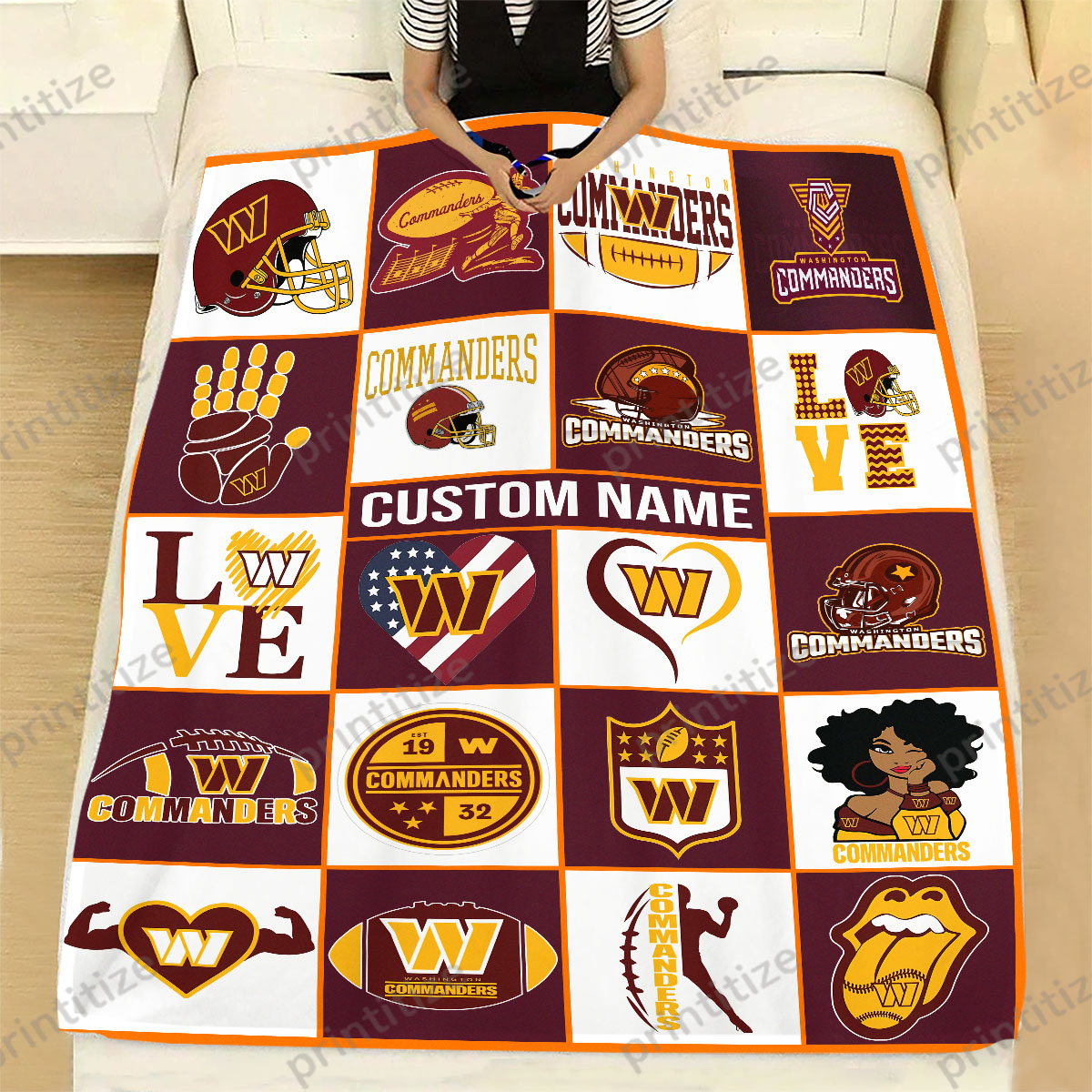 Cute Blanket Washington Commanders Jersey NFL Blanket - Personalized  Blankets with Names - Custom NFL Jersey - Gifts From The Heart At Prices  You'll Love