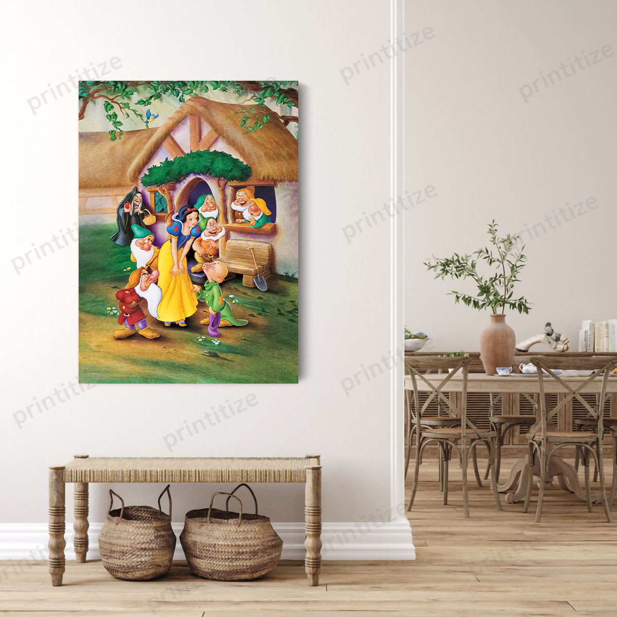 Buy Snow White And The Seven Dwarfs Portrait Canvas Online | Free ...