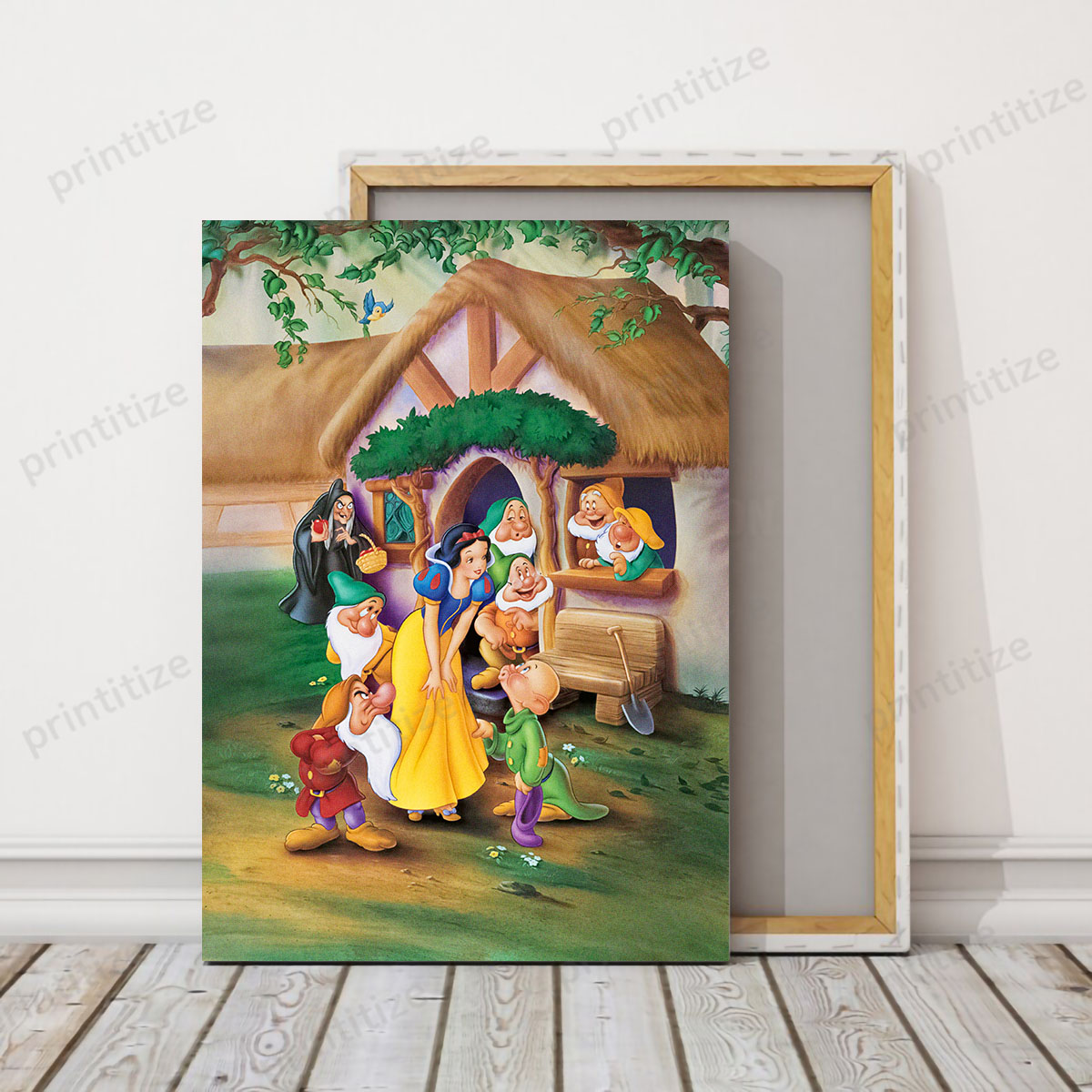 Buy Snow White And The Seven Dwarfs Portrait Canvas Online | Free ...