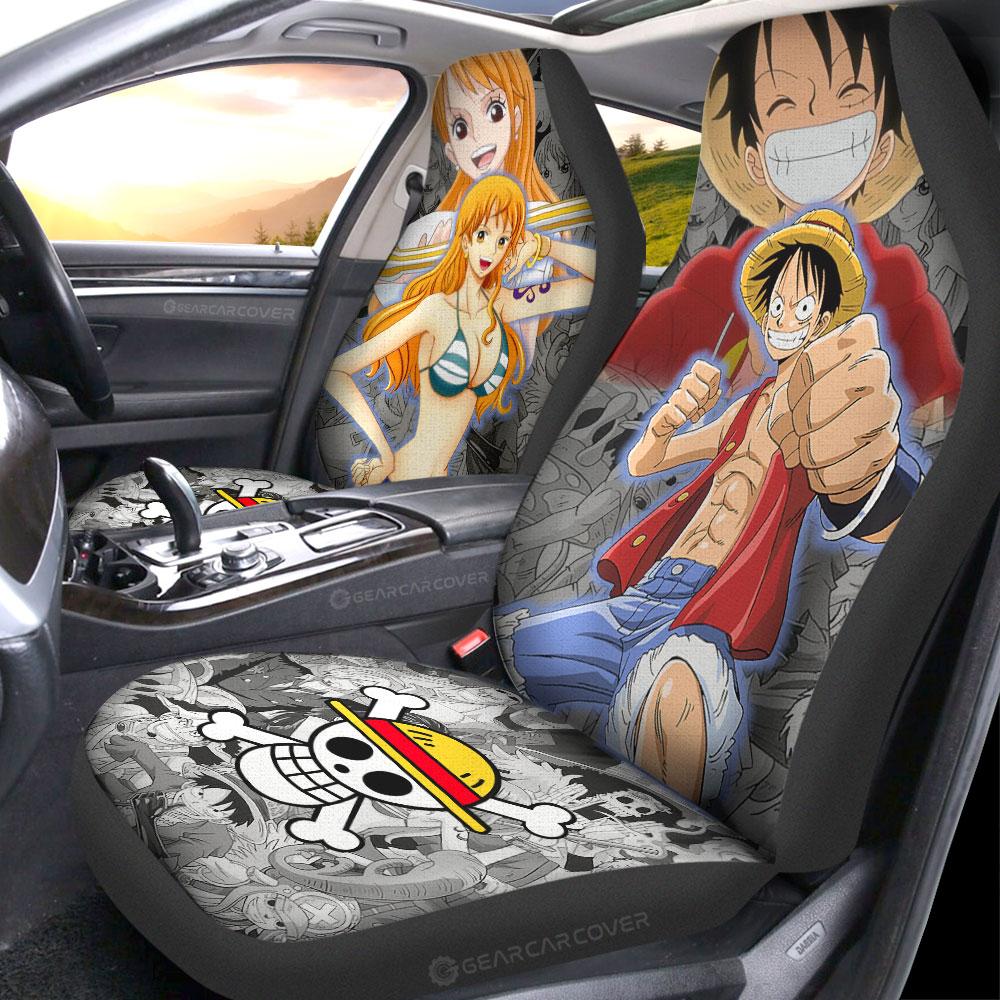 Buy Luffy And Nami One Piece Anime Car Seat Cover Online | Free ...