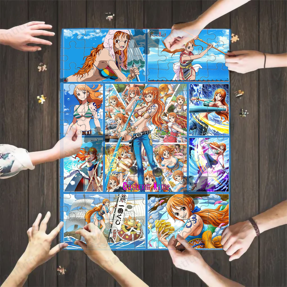 Personalized Custom Name Anime Manga Comic Nami One Piece Puzzle