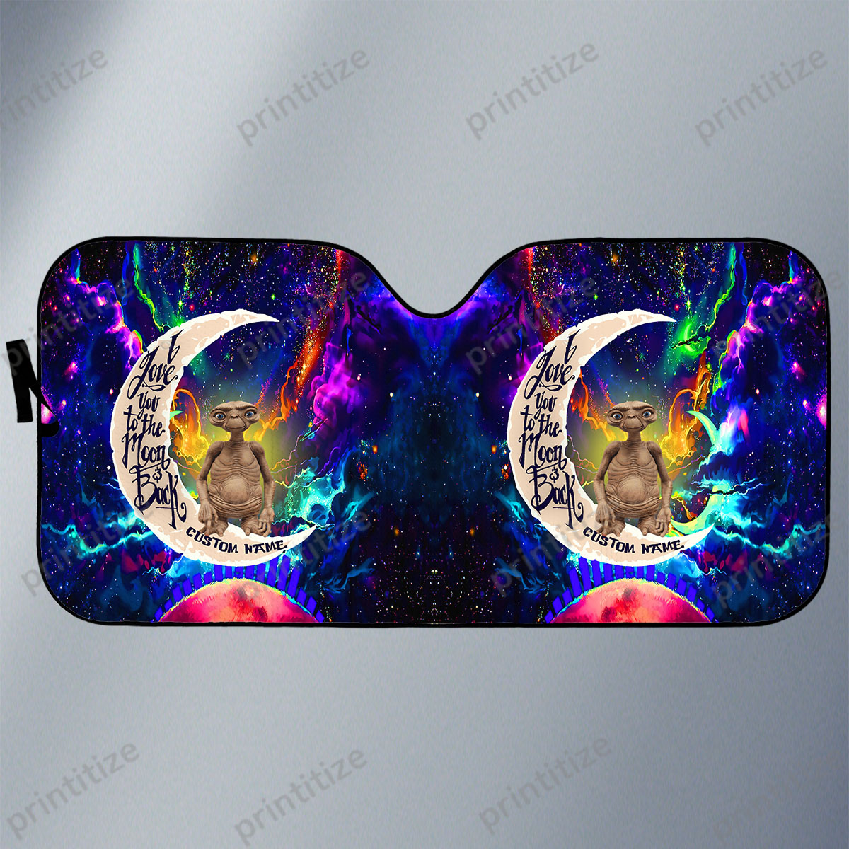 Personalized Custom Name E T Love You To The Moon And Back Car Sun Shade