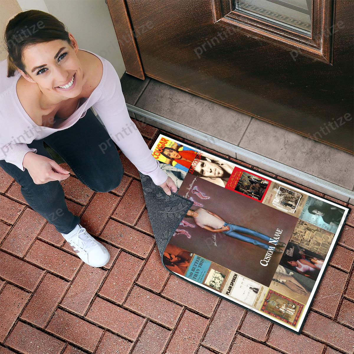 Personalized Custom Name John Mellencamp Johnny Cougar John Cougar American Singer Doormat