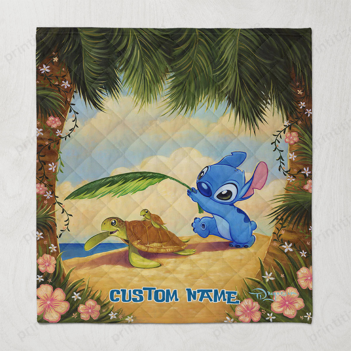 Stitch Turtle Color Buy Stitch And The Turtles Watercolor Art Quilt Online | Free Shipping ...
