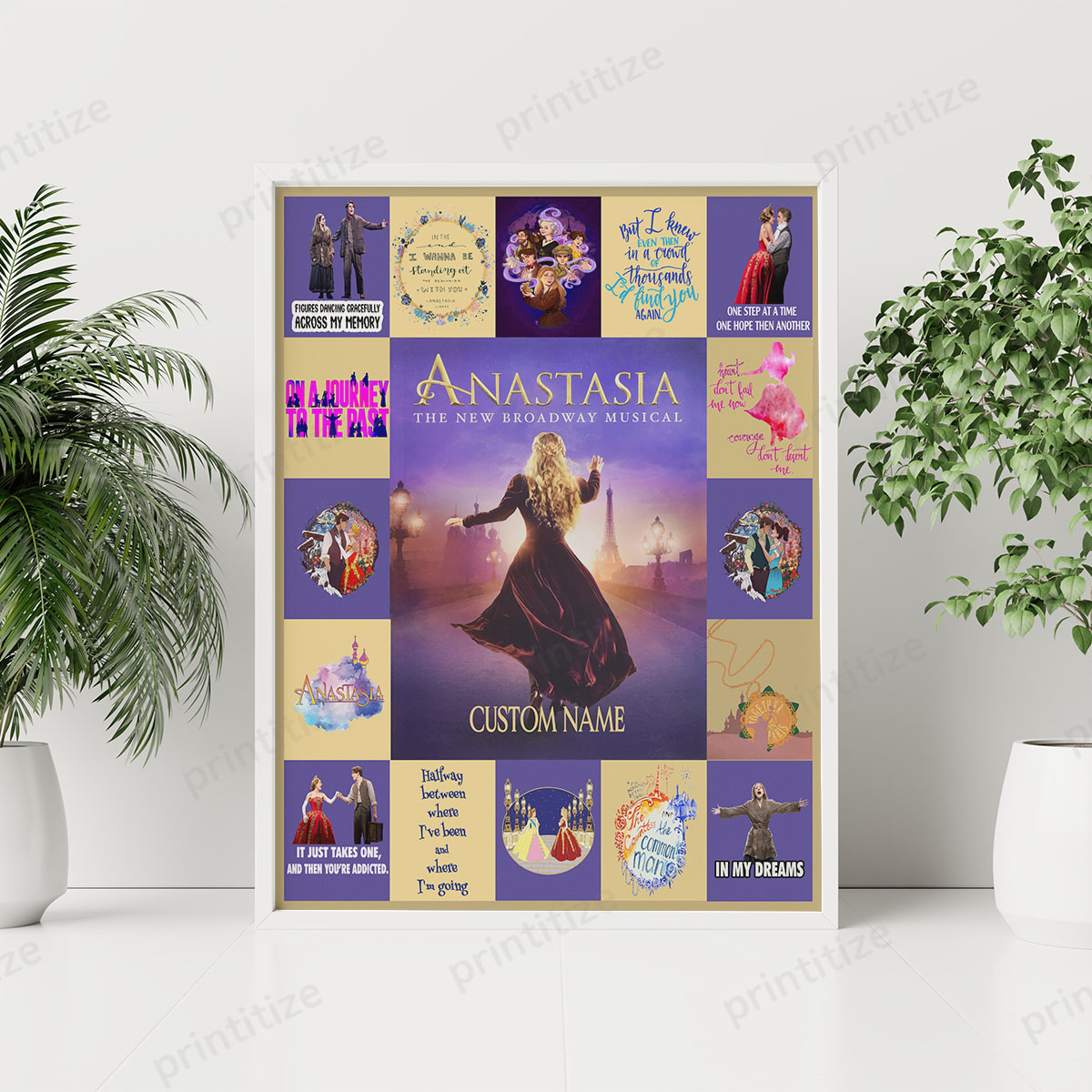 Buy Personalized Custom Name Broadway Anastasia Musical Portrait Poster ...