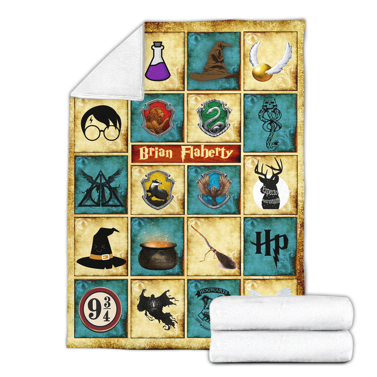 Personalized Custom Name Movies Tv Show Harry Potter The Icon Blanket