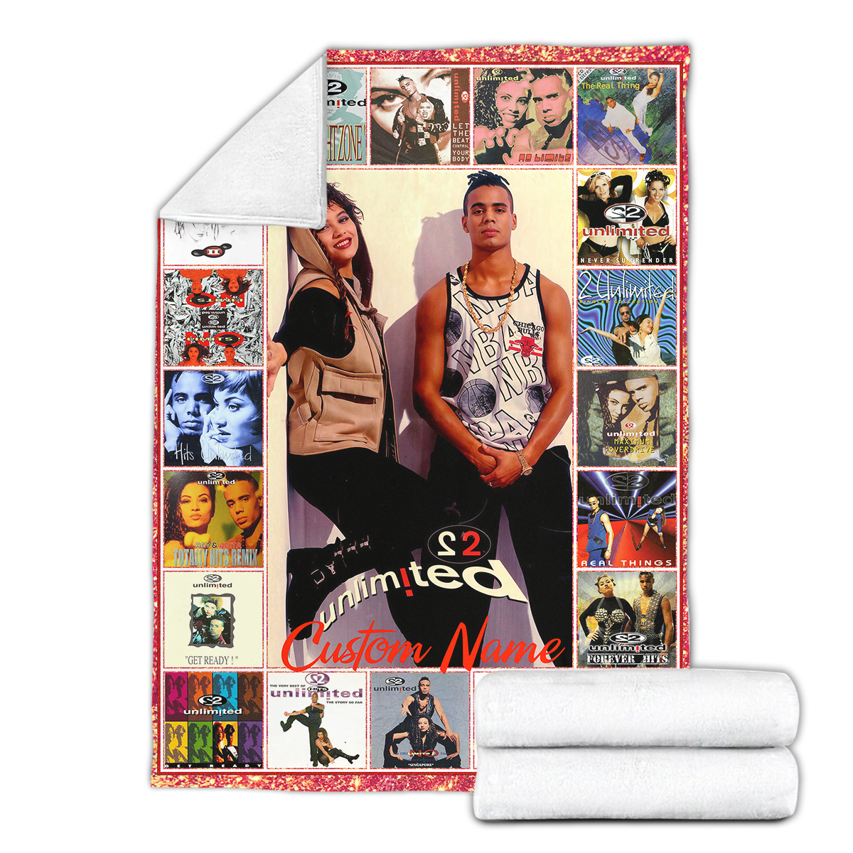 Trendy Customized 2 Unlimited Band Album Cover Fleece Blanket