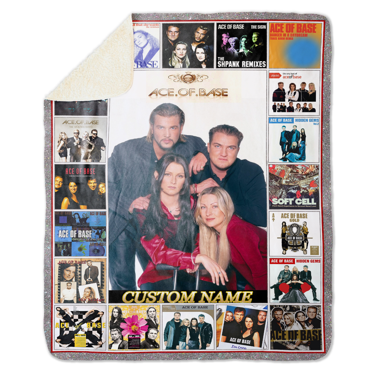 Perfect Personalized Ace Of Base Band Album Cover Sherpa Blanket